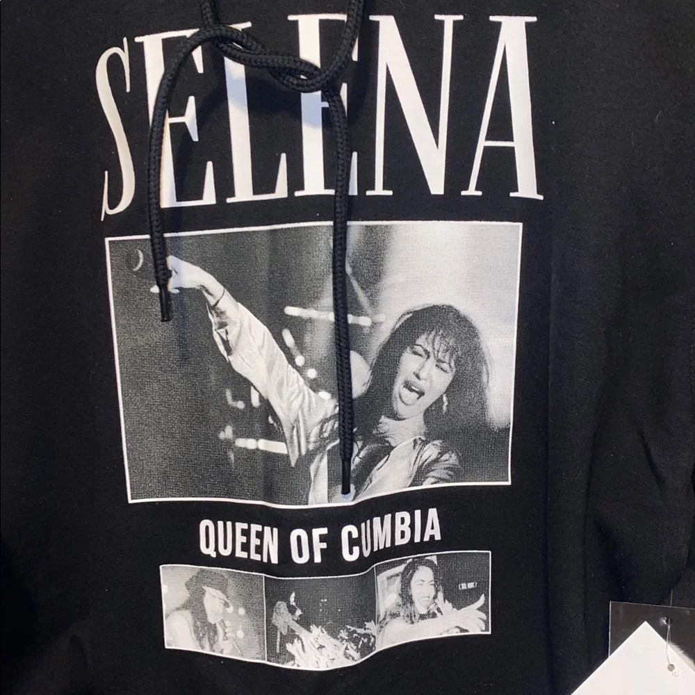 Black SELENA Graphic Hoodie - Picture 2 of 4